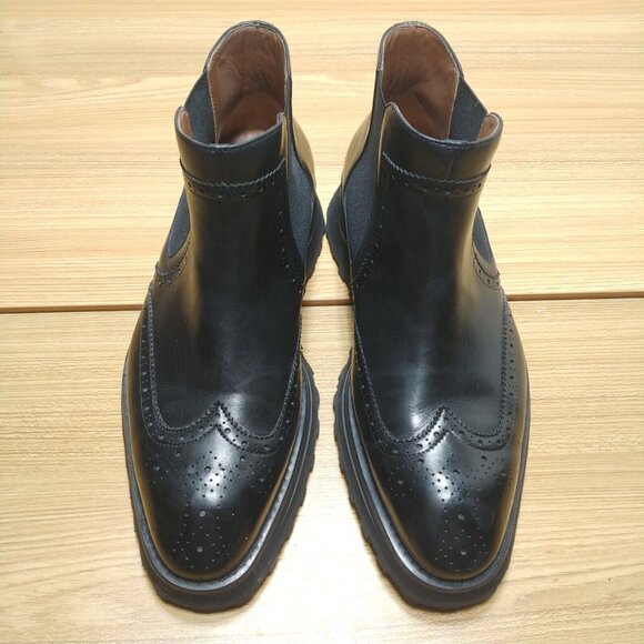 Handmade Leizilei Shoes Black Chelsea Boots - Picture 6 of 12